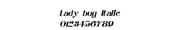 Fuente Lady bug Italic.ttf